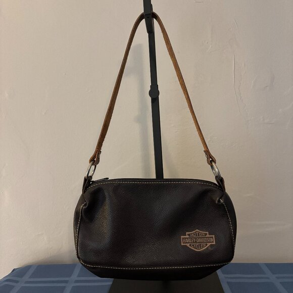 Harley Davidson Brown Leather Mini Shoulder Bag - Picture 4 of 9